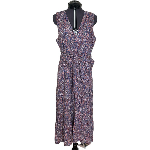 J.Crew x Liberty of London Kayoko Floral Sleeveless Faux Wrap Dress - Picture 2 of 8